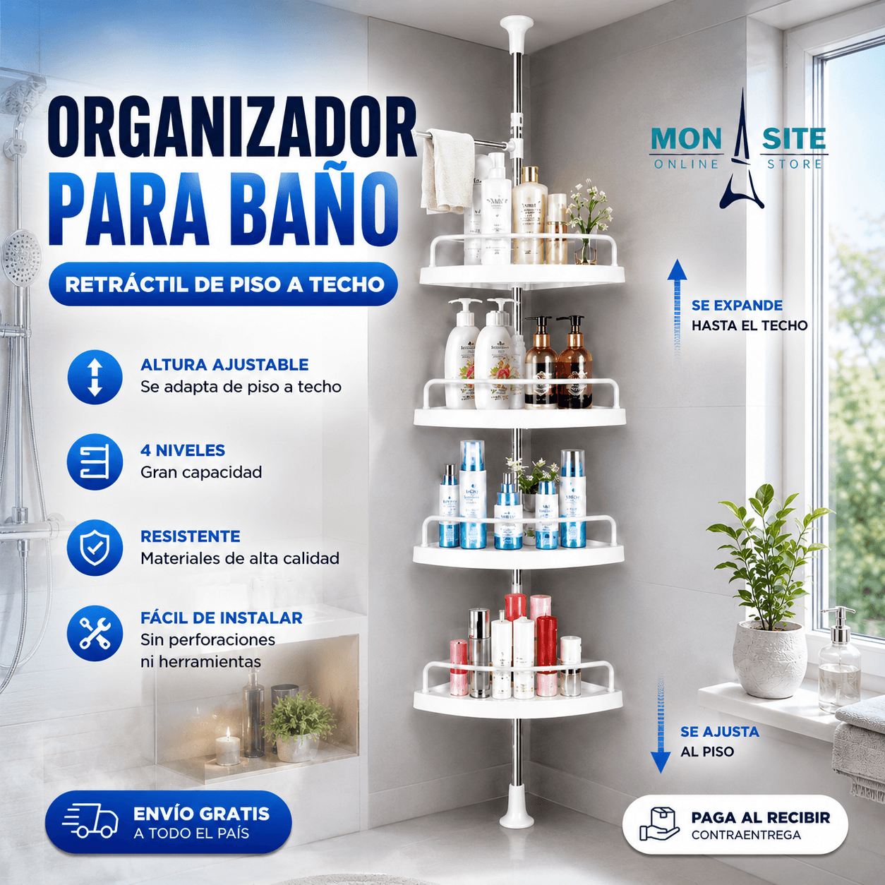 Organizador Esquinero para Baño