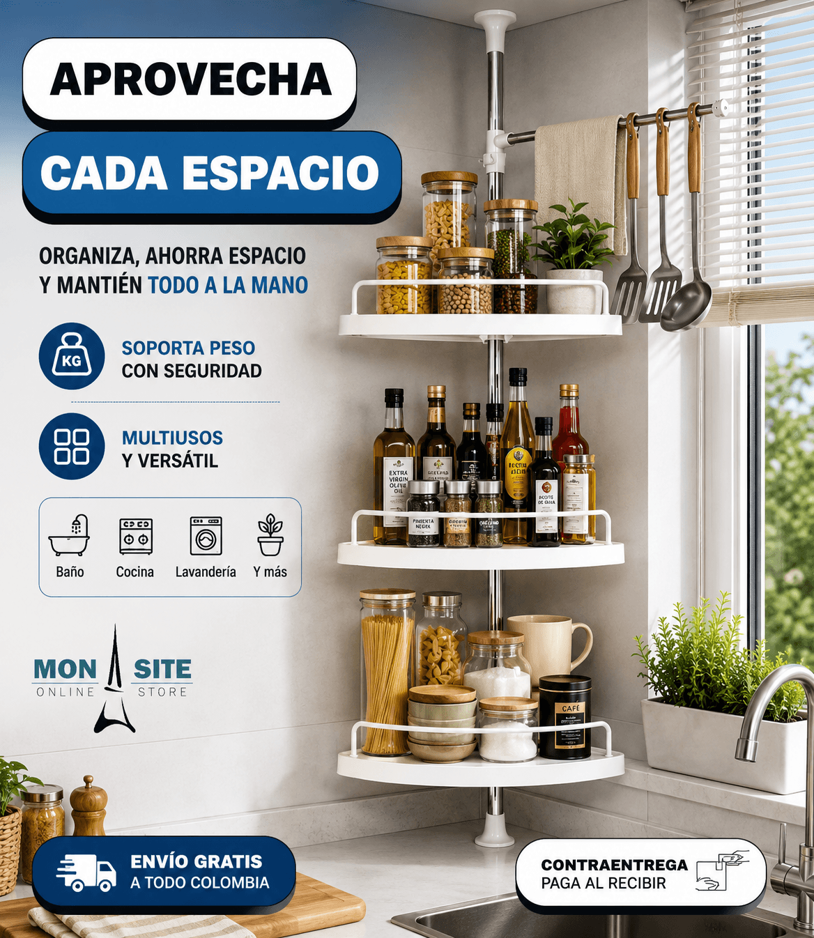 Organizador Esquinero para Baño