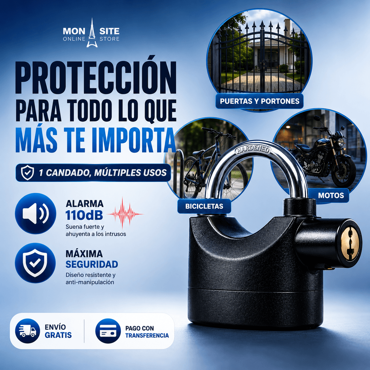 Candado Anti-Robo 110dB