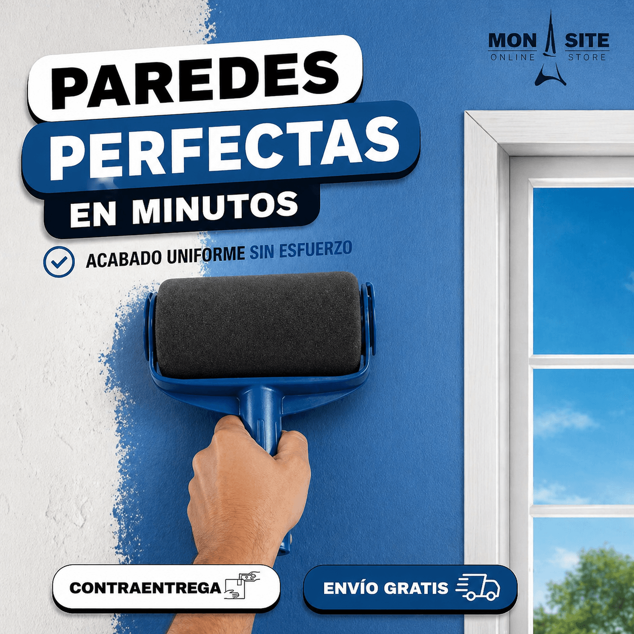 Rodillo con pintura portable + KIT COMPLETO