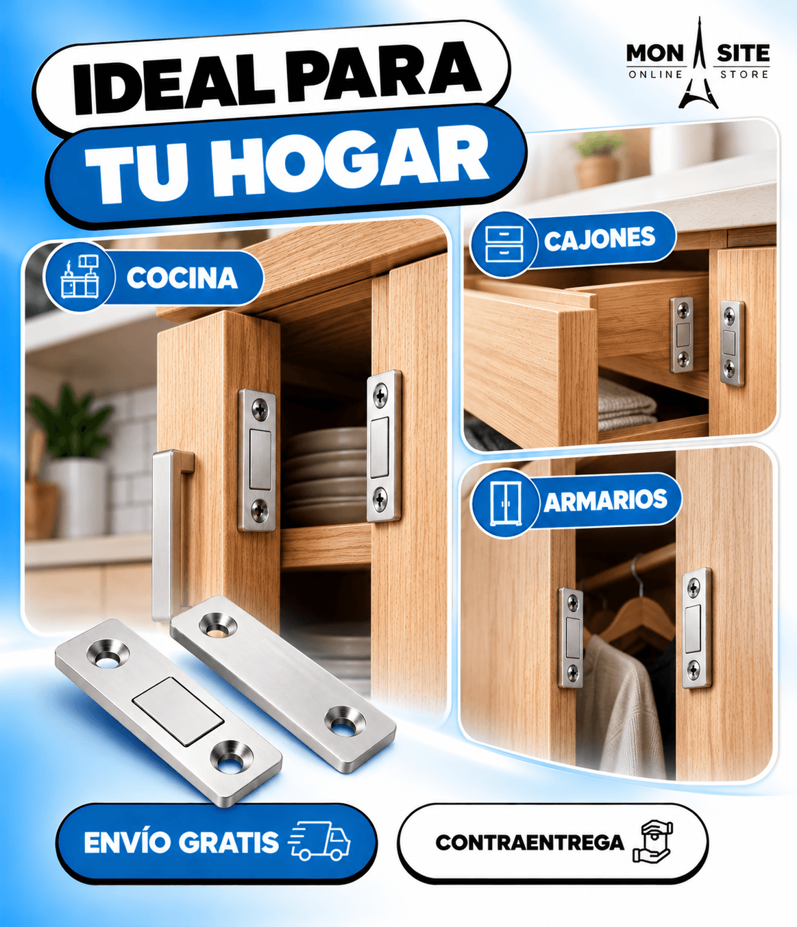 Cierres Magnéticos Metálicos PACK X8 SETS