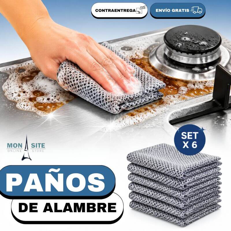 Set de 6 Trapos de Alambre