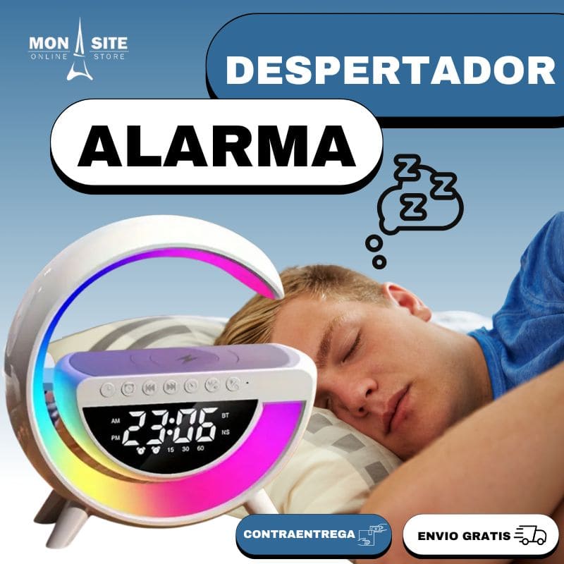 Parlante Con Luz Led Y Cargador Inalámbrico