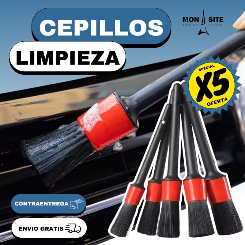Set 5 Cepillos para Auto