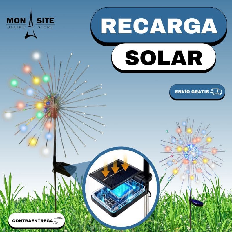 Par de Luces Solares Jardín