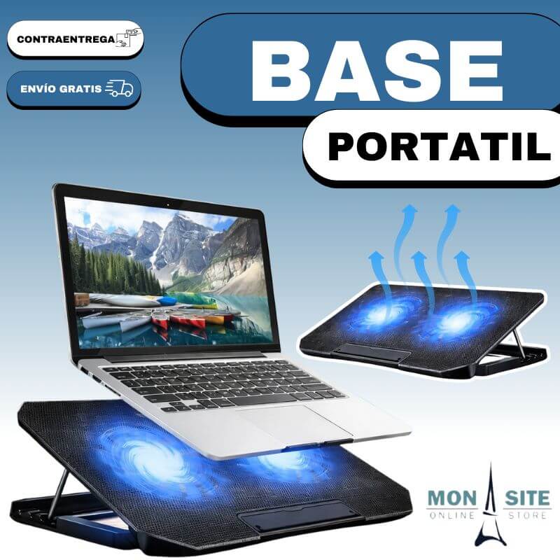 Pad Enfriador Doble Notebook INTELIGENTE
