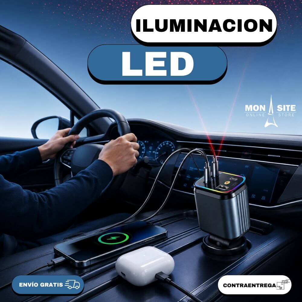 Cargador de Carro 4 en 1
