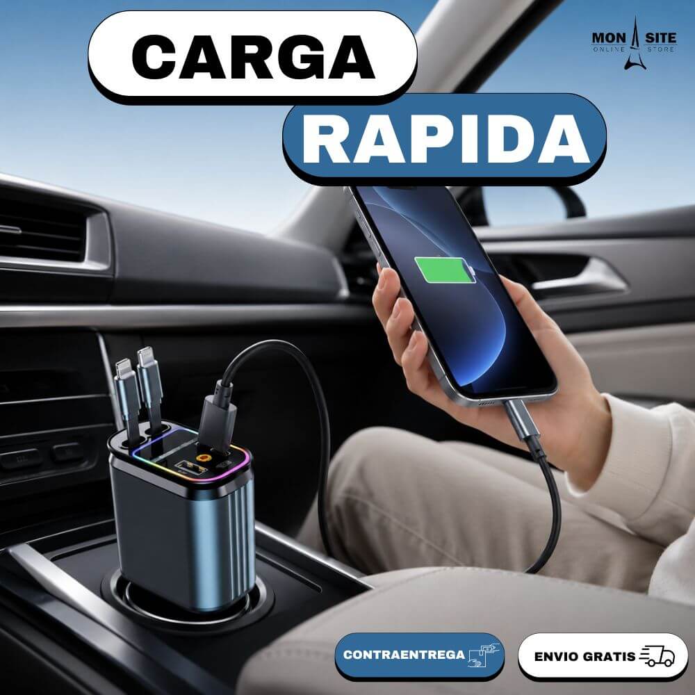Cargador de Carro 4 en 1