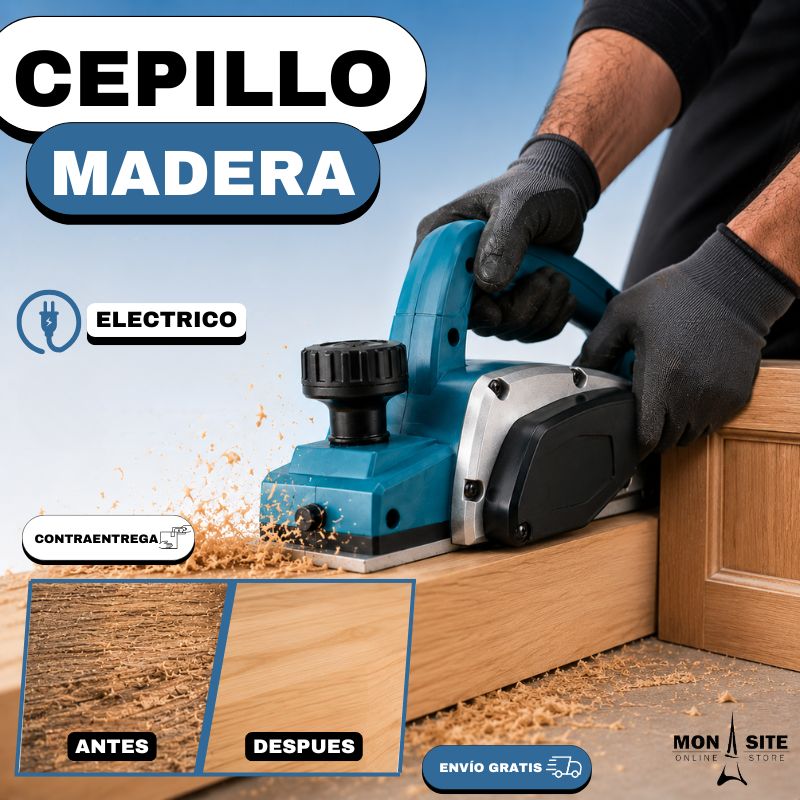 Cepillo Eléctrico Profesional para Madera – Acabados Lisos y Precisos
