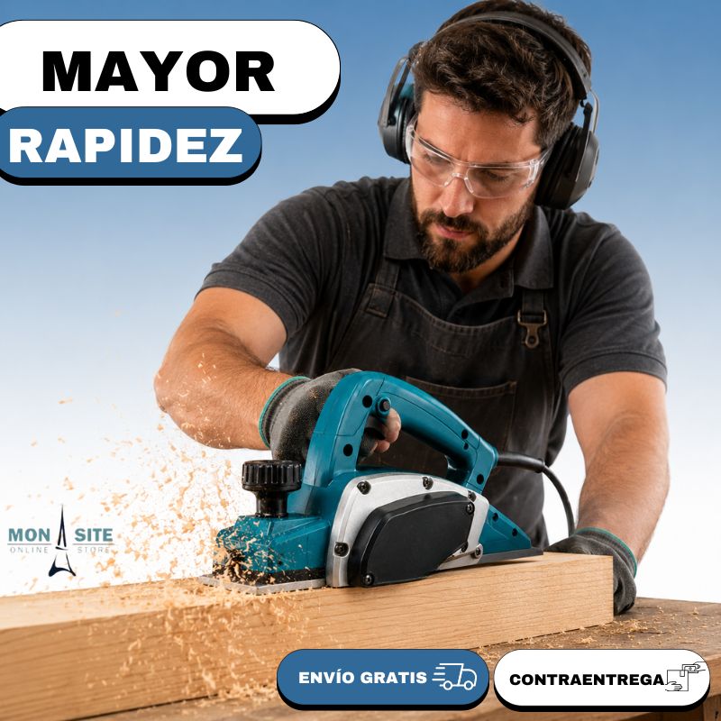 Cepillo Eléctrico Profesional para Madera – Acabados Lisos y Precisos