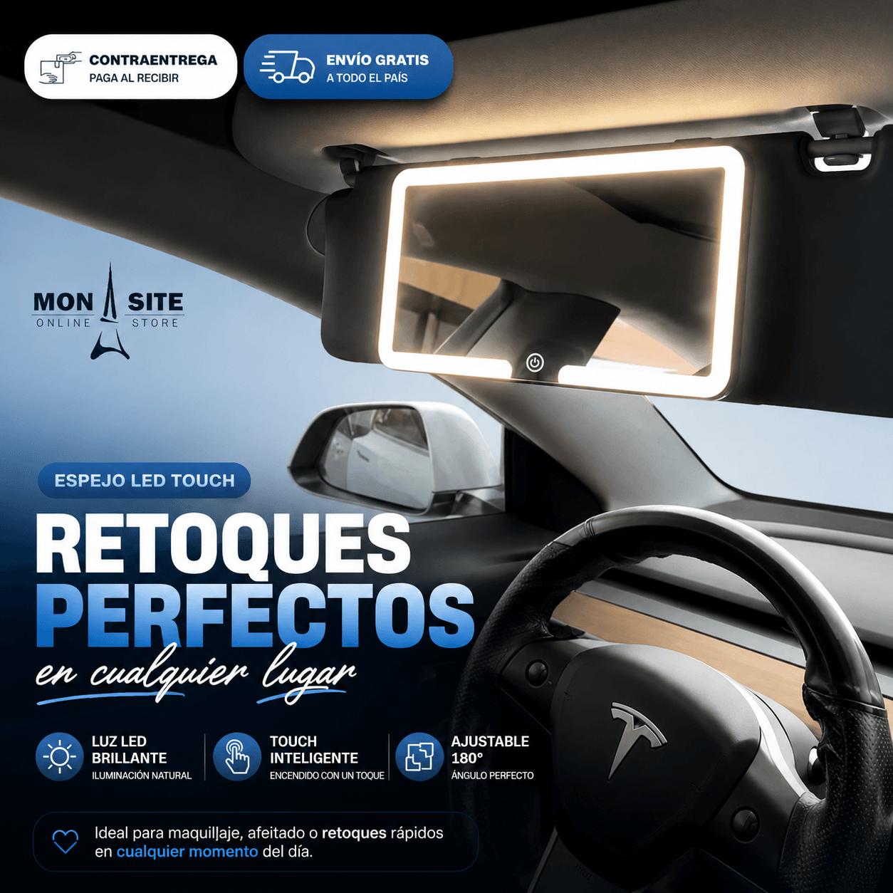 Espejo de Carro para Copiloto