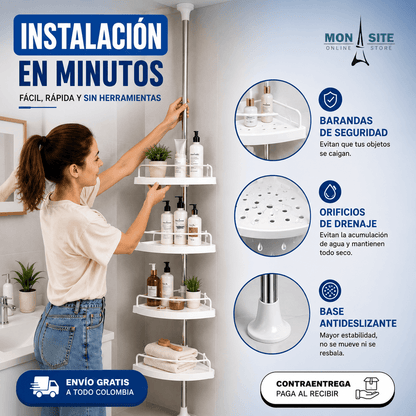 Organizador Esquinero para Baño
