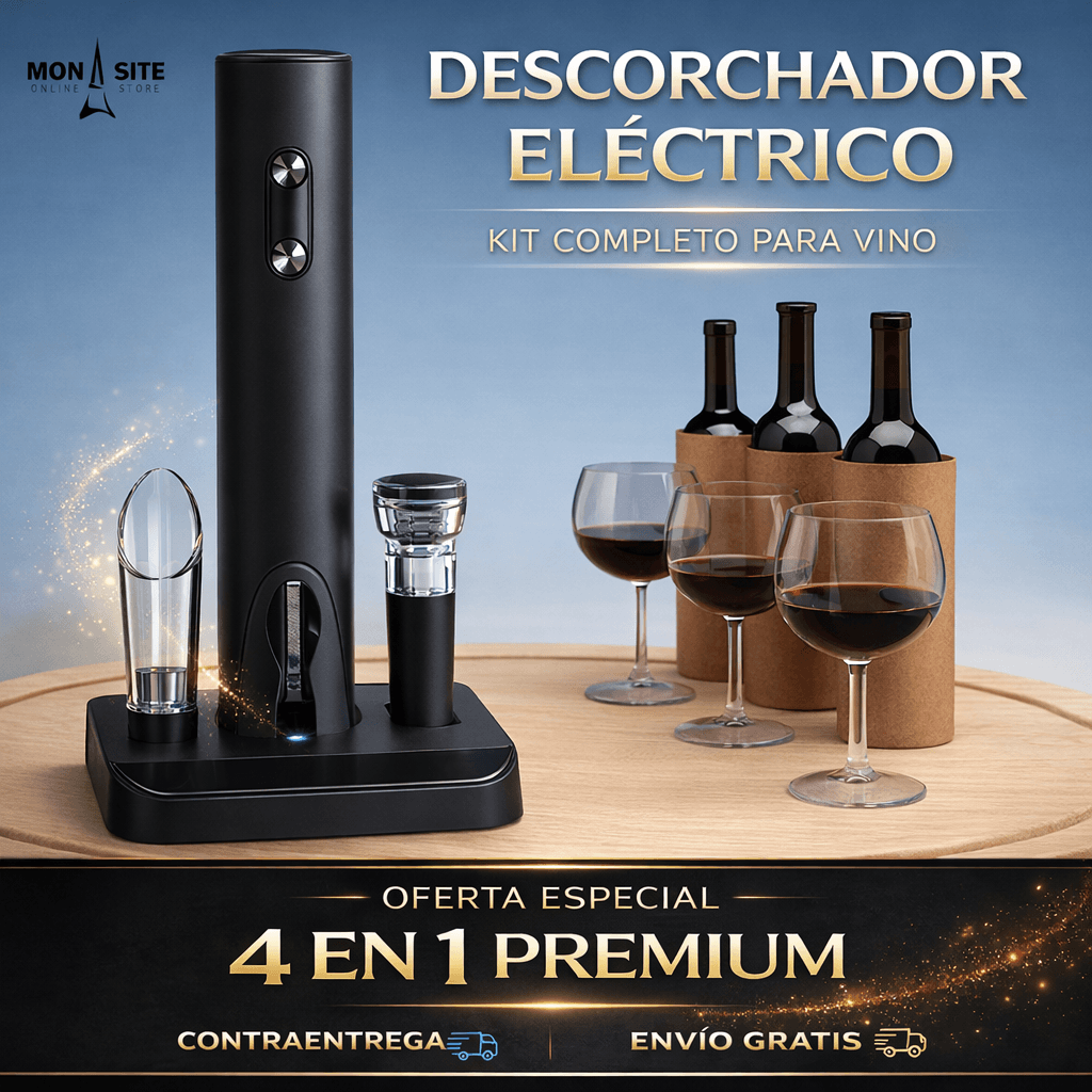 Vinoré™ – Kit Automático de Vino 4 en 1