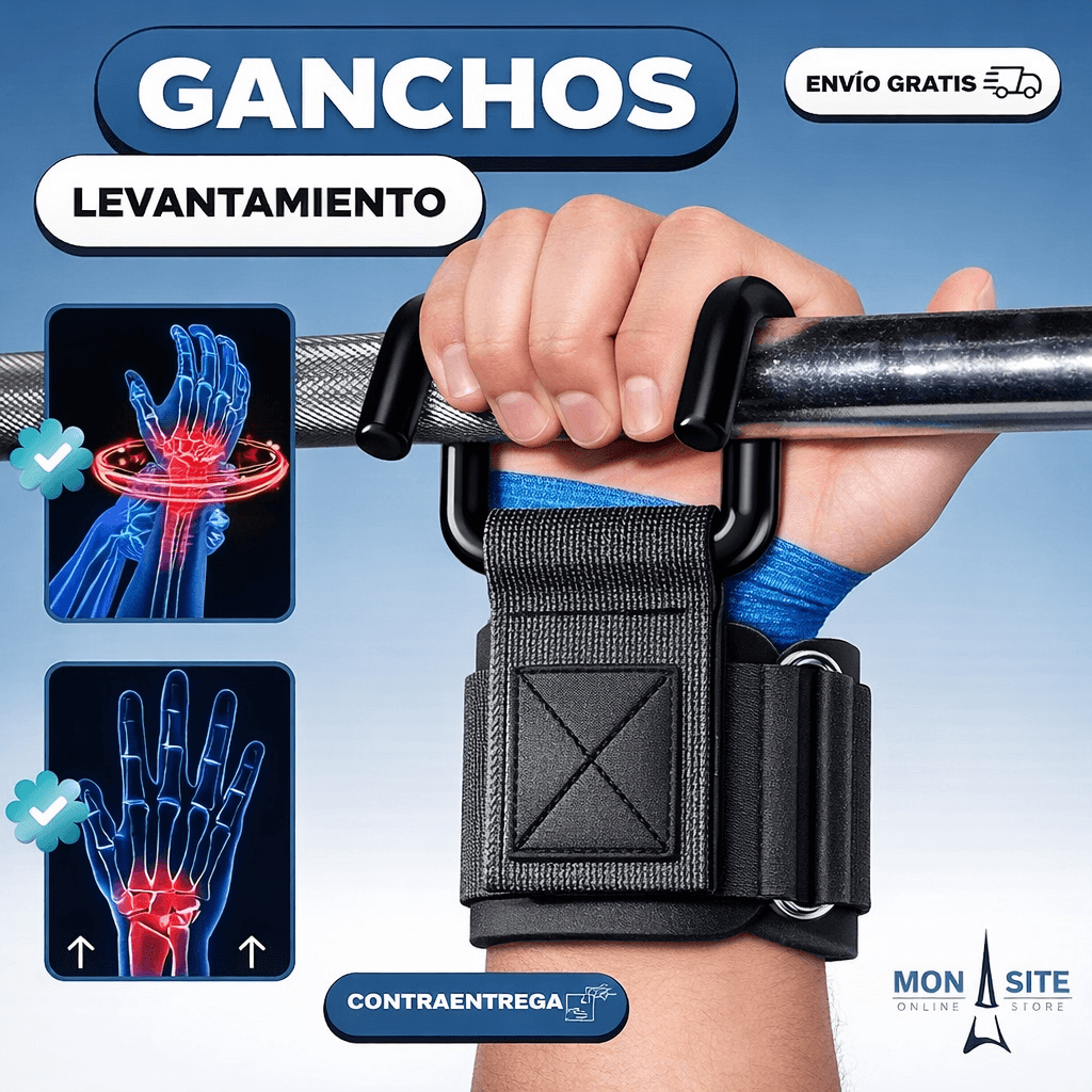 Ganchos de Agarre Brutal | Máximo Soporte para Levantamiento