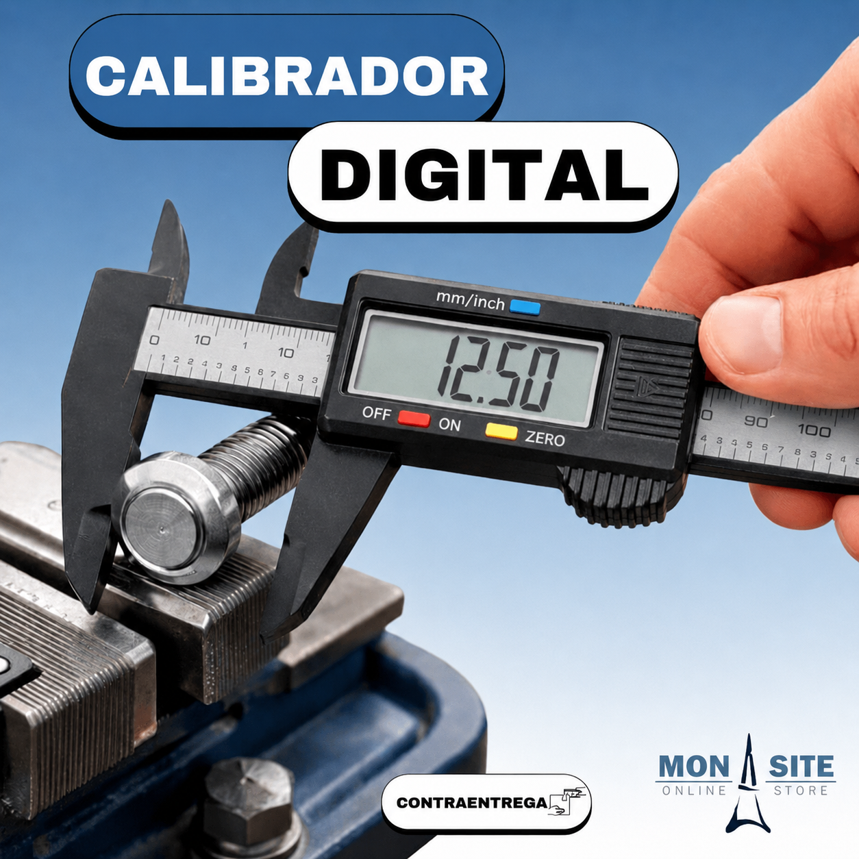 Calibrador Digital Profesional de Alta Precisión (LCD)