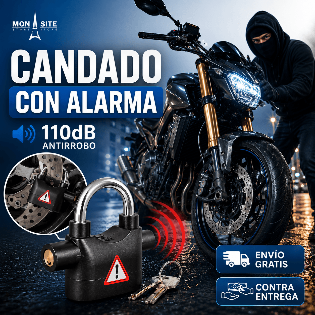 Candado Anti-Robo 110dB