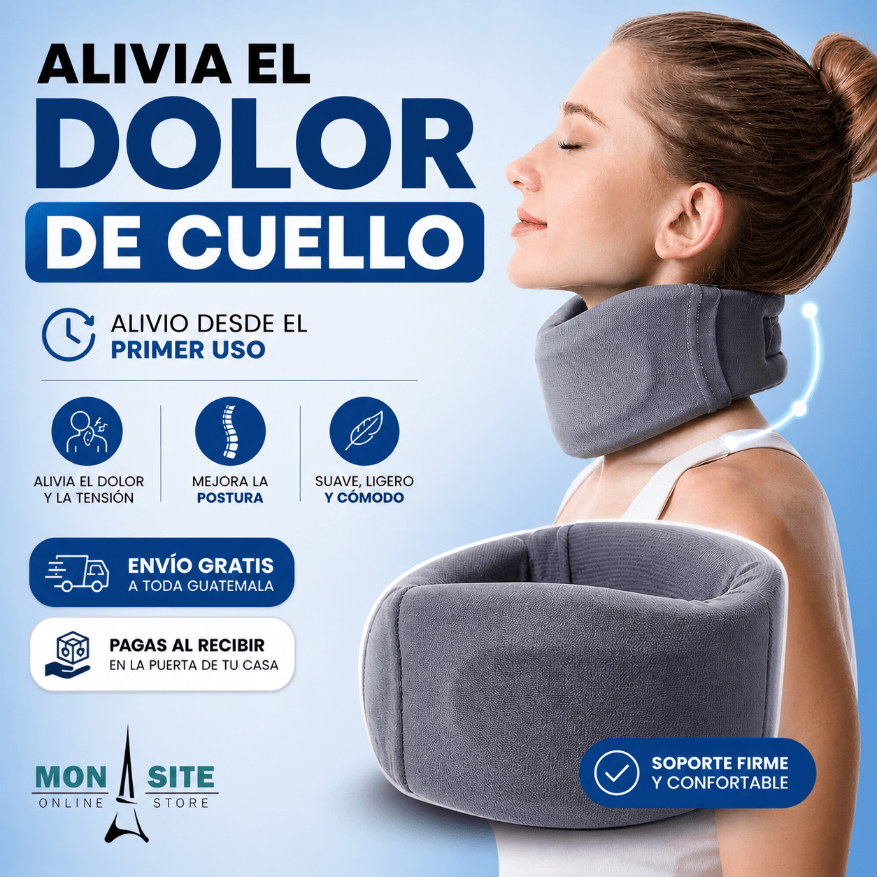 NeckSupport™ – Soporte Cervical de Descanso