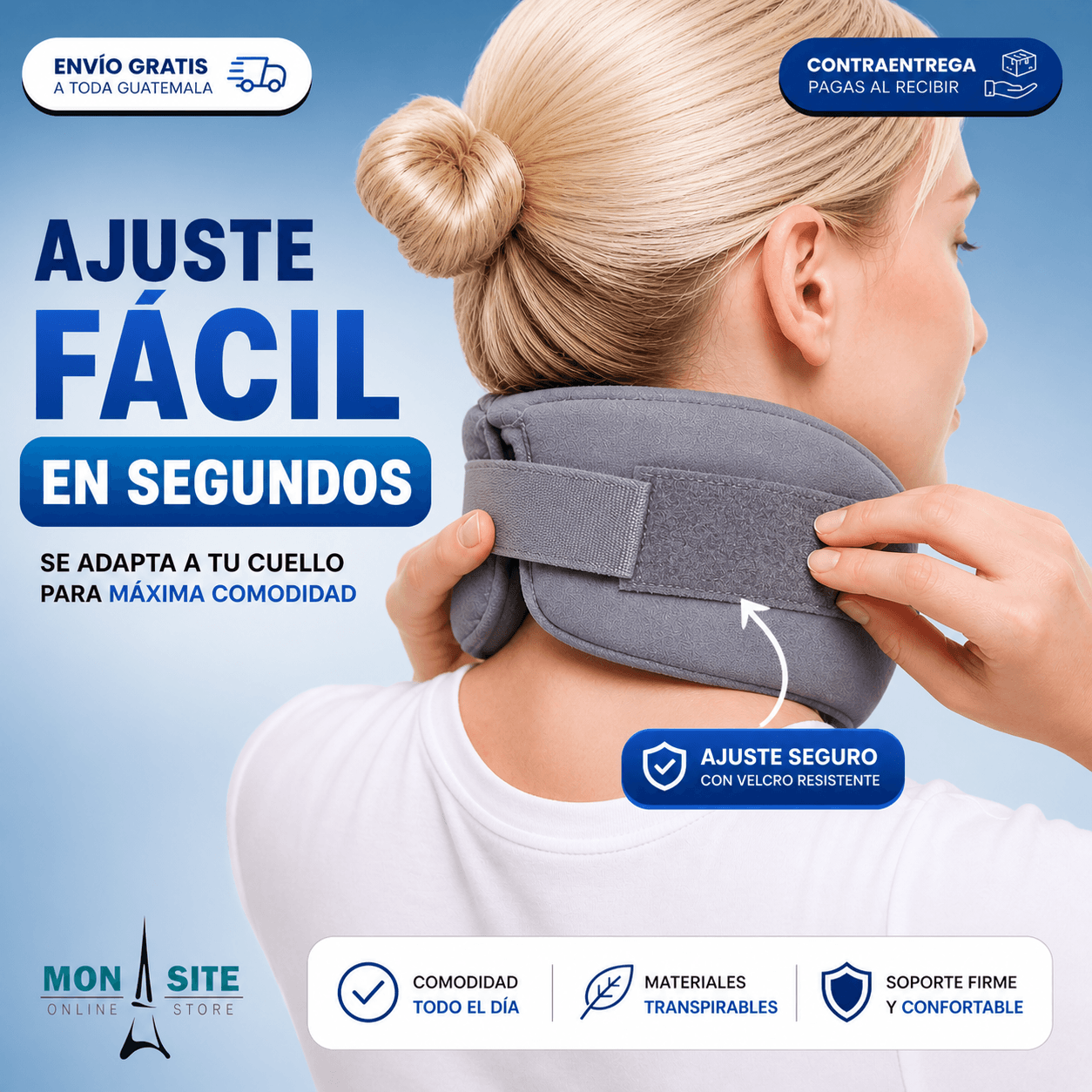 NeckSupport™ – Soporte Cervical de Descanso