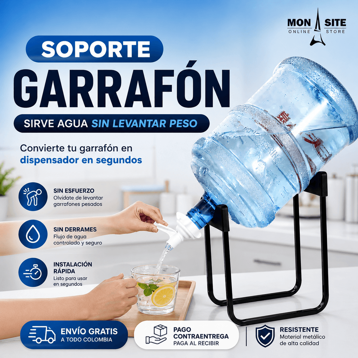 Soporte para Garrafon Tambo + Boquilla