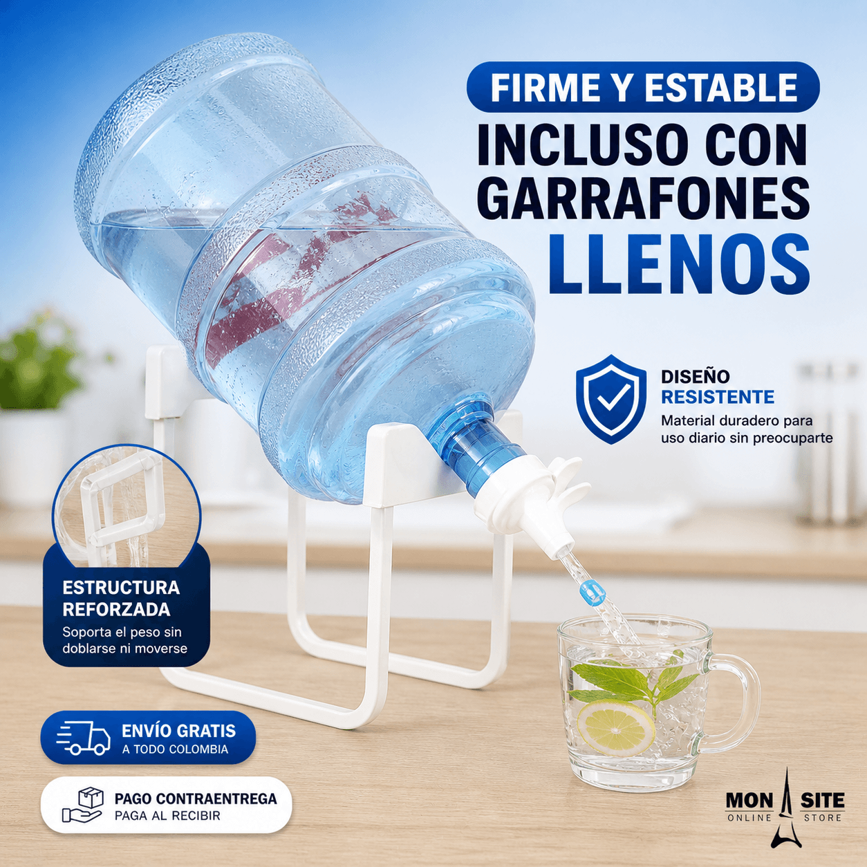 Soporte para Garrafon Tambo + Boquilla