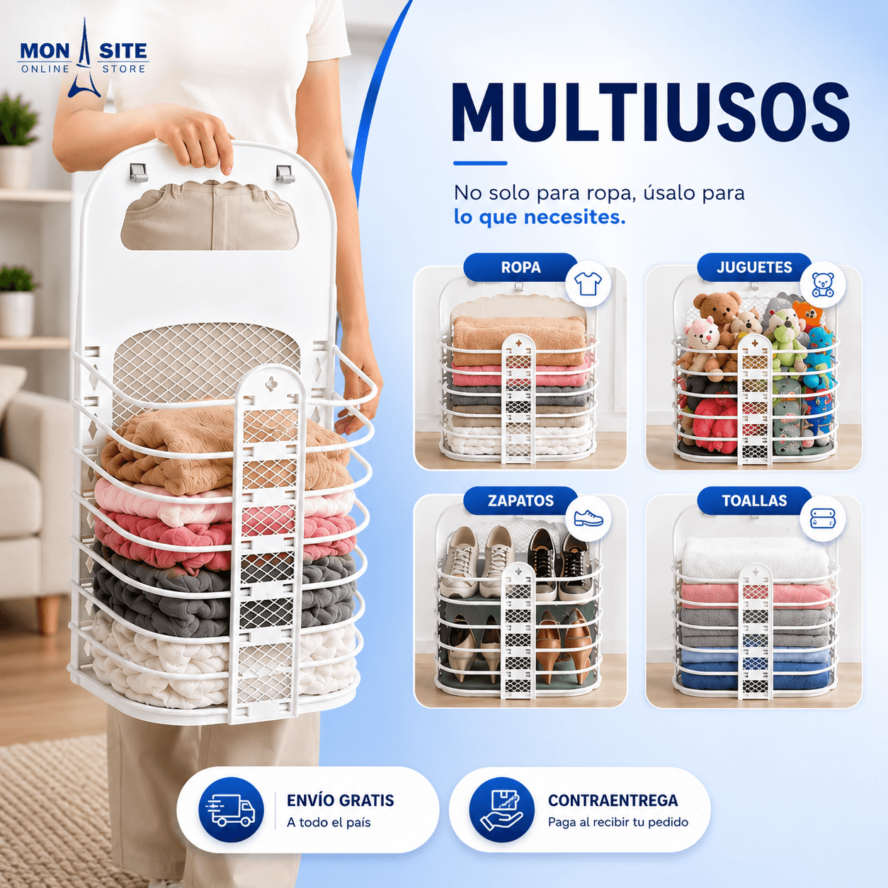 Cesta Plegable Multiusos