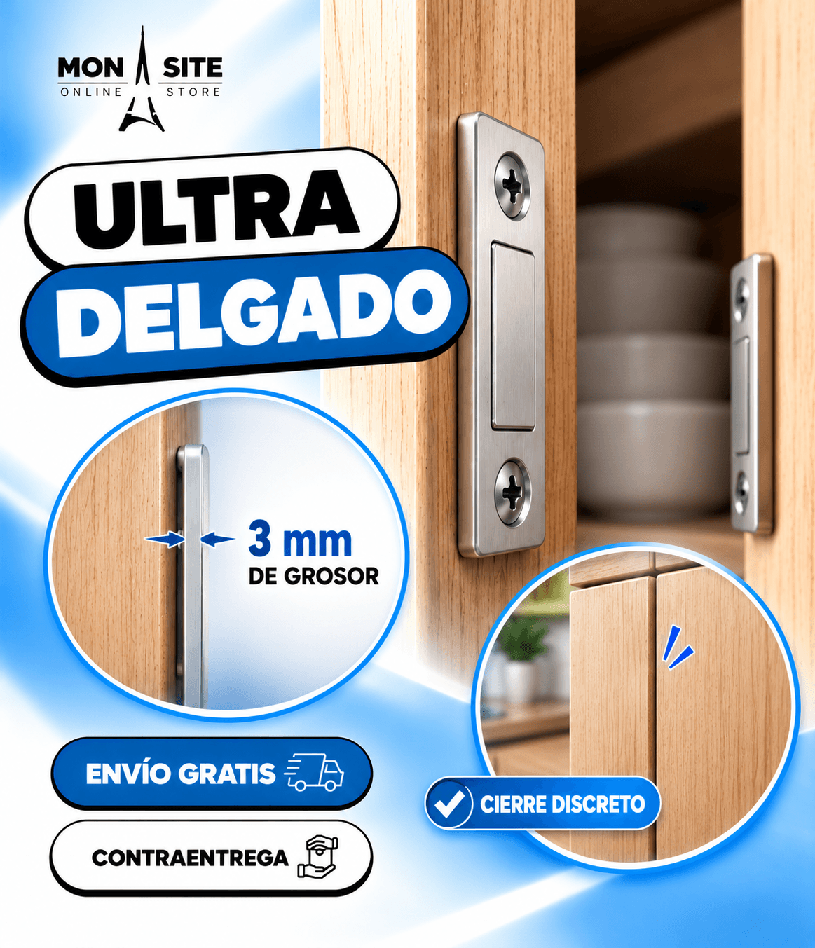 Cierres Magnéticos Metálicos PACK X8 SETS