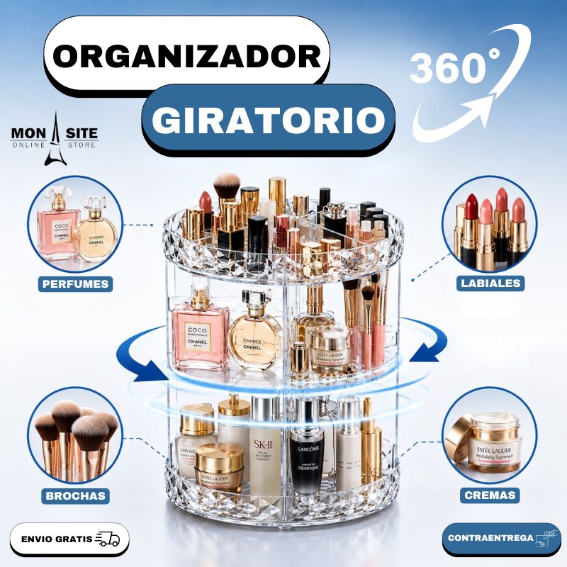 Organizador Giratorio para Cosméticos