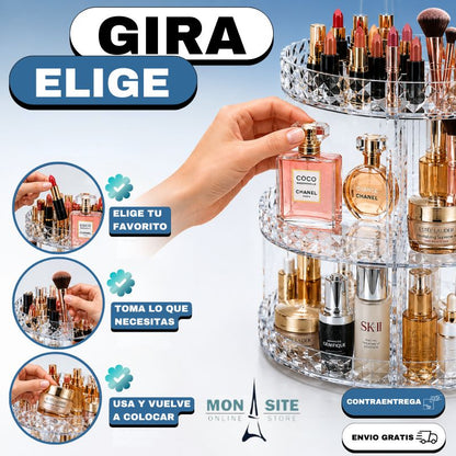 Organizador Giratorio para Cosméticos