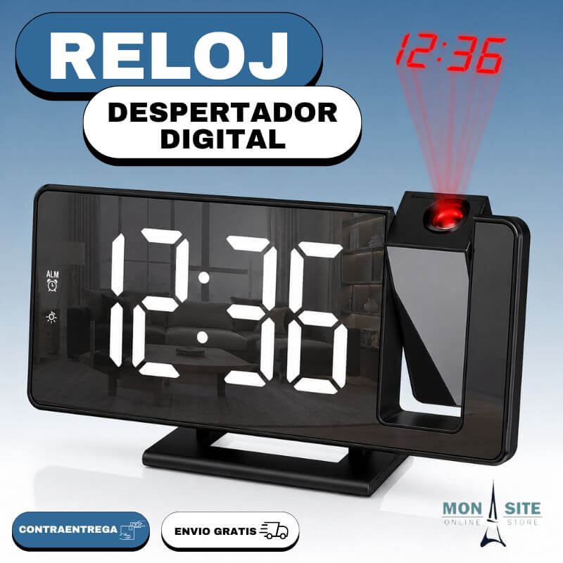 Reloj Proyector con Espejo
