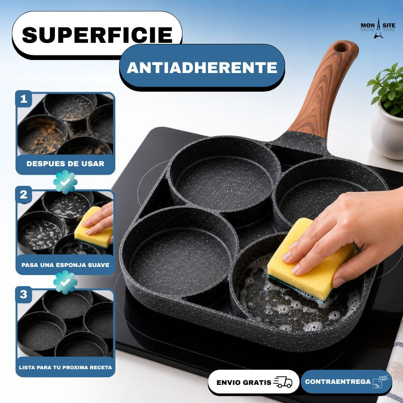 Sartén para 4 Huevos