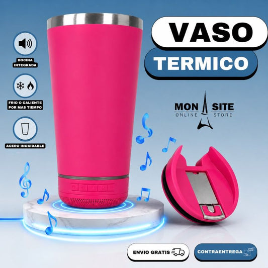 Vaso Térmico Multifuncional con Parlante