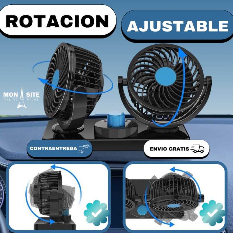 Ventilador Doble para Carro