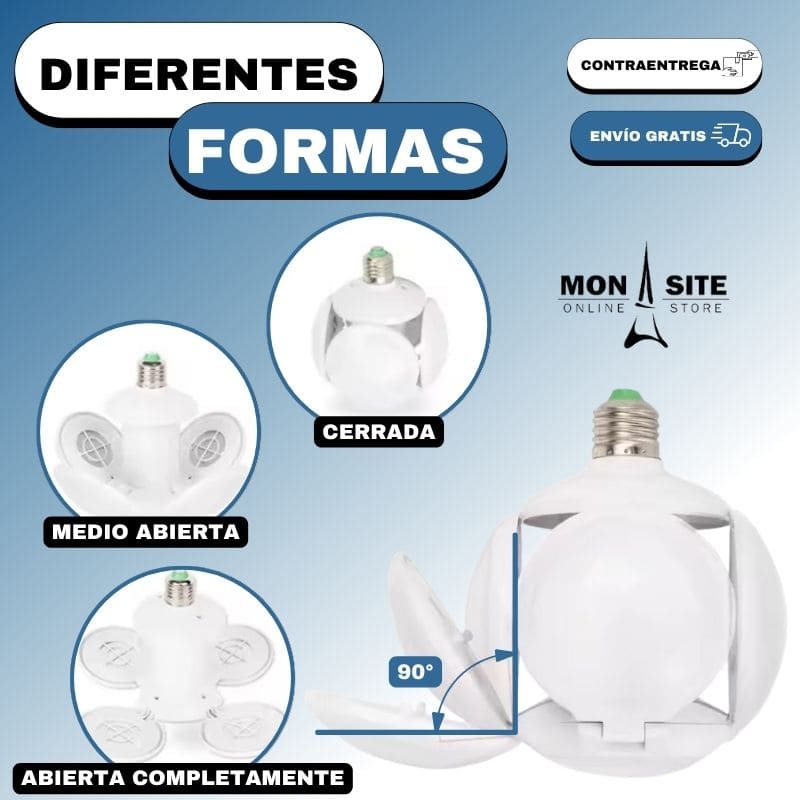 Bombilla Redonda Plegable