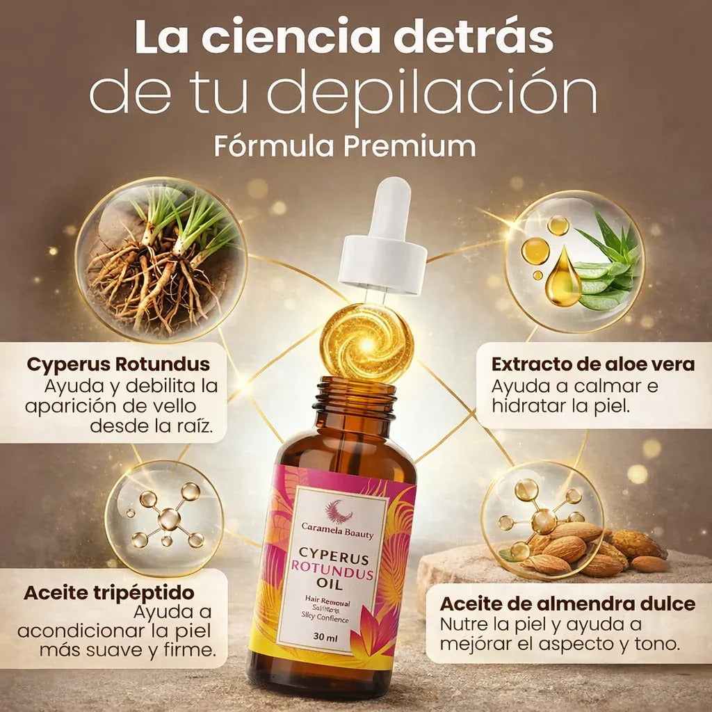 Comparación entre rasurado, depilación y uso de Cyperus Rotundus
